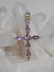 Amethyst Jewelled Cross 2