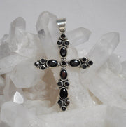 Black Onyx and Sterling Cross 1