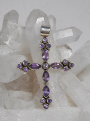 Amethyst Jewelled Cross 1