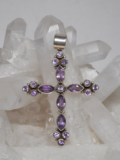 Amethyst Jewelled Cross 1