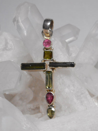 *Tourmaline Jeweled Cross