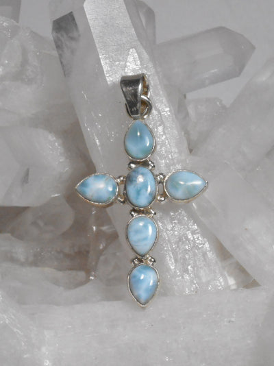 Larimar Jewelled Cross