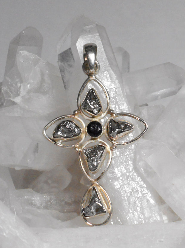 Meteorite sales cross pendant