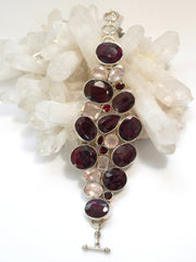 Ruby and Garnet Bracelet 1 with Morganite