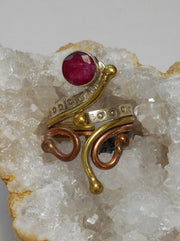 Ruby and Sterling Ring 10