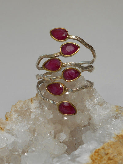 Ruby and Sterling Ring 7