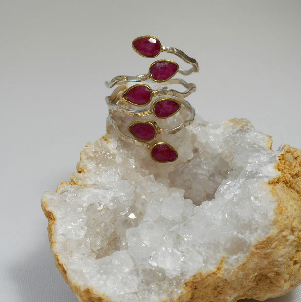 Ruby and Sterling Ring 7