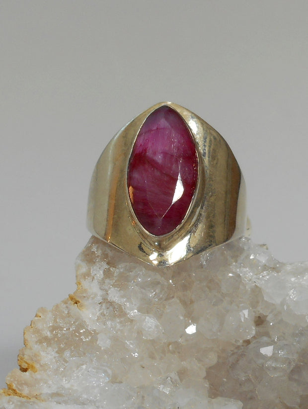 Ruby and Sterling Ring 6