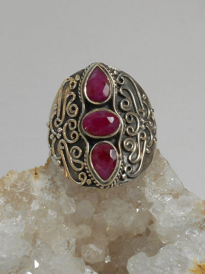 Ruby and Sterling Ring 4