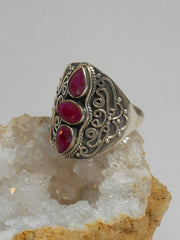 Ruby and Sterling Ring 4