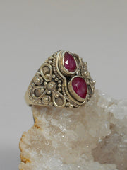 Ruby and Sterling Ring 5