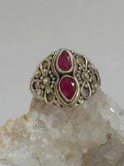 Ruby and Sterling Ring 5