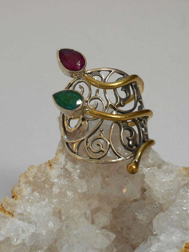 Ruby and Emerald Ring 1