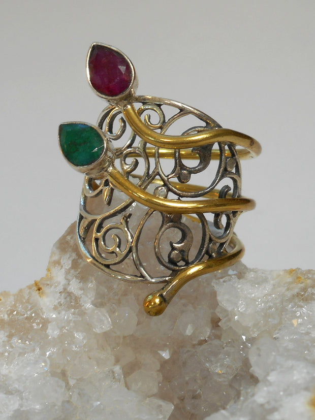 Ruby and Emerald Ring 1