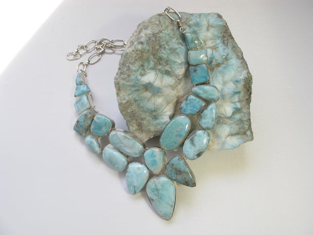 Large Larimar Necklace 4