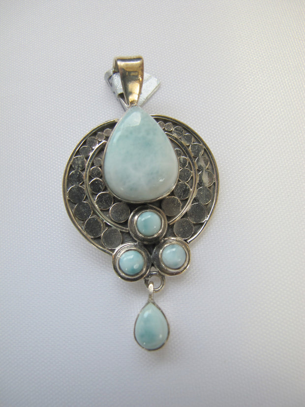 Larimar and Sterling Pendant 1