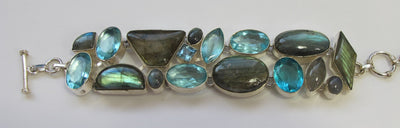 Labradorite and Blue Topaz Bracelet