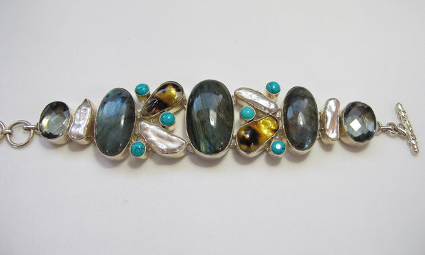 Labradorite and Multi-gemstone Bracelet