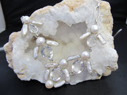 White Topaz and Pearl Necklace