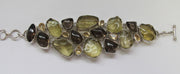 Honey Citrine and Smoky Quartz Crystal Gemstones Bracelet