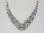 Moonstone Mosaic Necklace 2, Round center stones