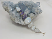 Moonstone Bracelet 4 with Charoite