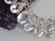 *White Topaz and Amethyst Quartz Necklace