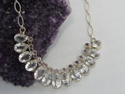 *White Topaz and Amethyst Quartz Necklace