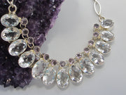 *White Topaz and Amethyst Quartz Necklace