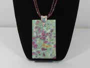 Ruby in Fuchsite Gemstones Pendant with Fire Opals and beaded Garnet strands