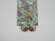 Ruby in Fuchsite Earring Set 1 with Peridot