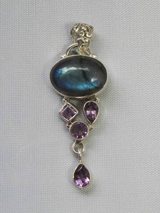 Labradorite Pendant 2 with Amethyst