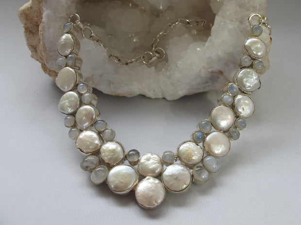 Moonstone and Pearl Necklace 2