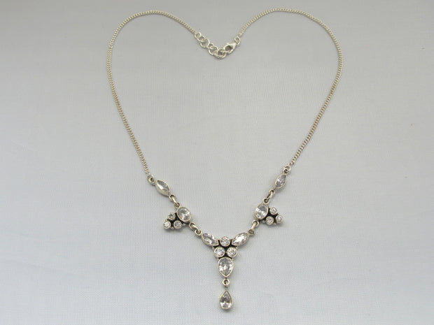 Delicate White Topaz Necklace 2