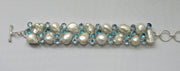 Blue Topaz Bracelet 3 with Pearls