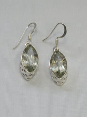 Green Amethyst Quartz Marquis Earring Set