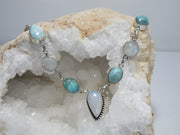 Delicate Larimar Necklace 1 with Moonstone