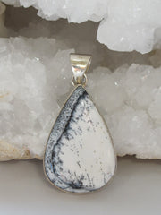 Dendritic Opal Teardrop Pendant 1