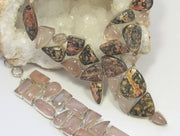 Ocean Jasper and Rose Quartz Necklace 1